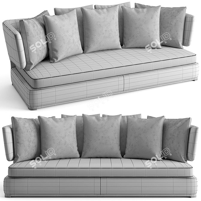 Luxurious B&B Italia Amoenus Sofa 3D model image 6