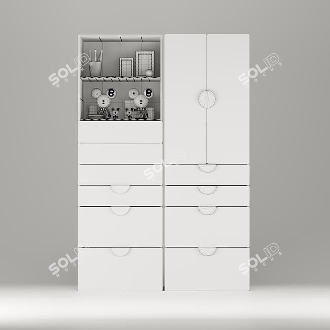 Småstad Children's Wardrobe & Storage 3D model image 3