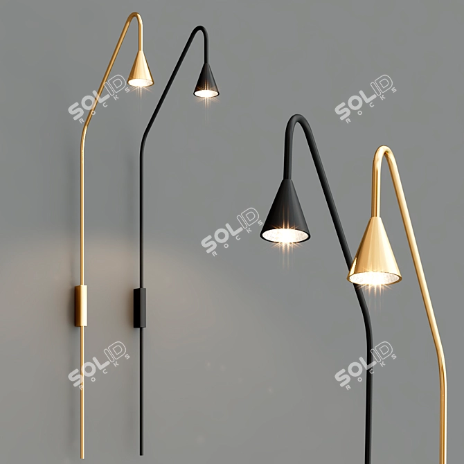 Modern Metal Wall Lamp - AREND 3D model image 1