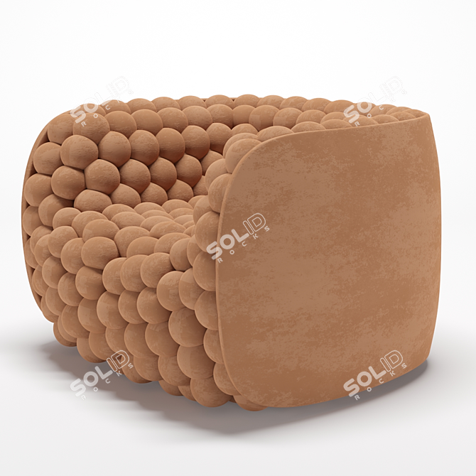 Velvet Bubble Chair: Simple Elegance 3D model image 1