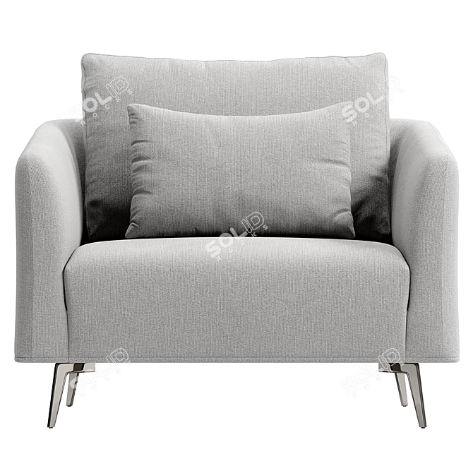 Elegant Aster Armchair: PBR Ready 3D model image 5