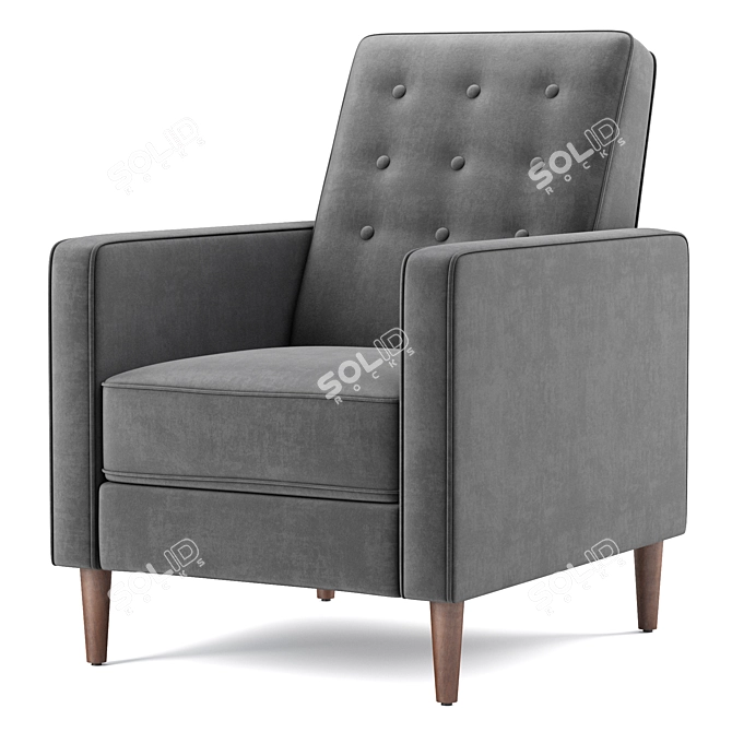 Mervynn Mid-century Recliner: Modern Comfort 3D model image 2