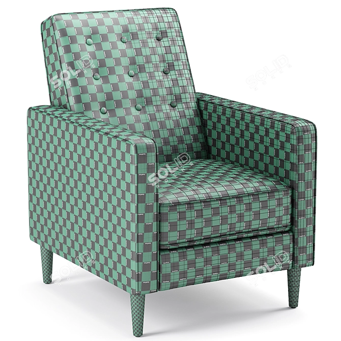 Mervynn Mid-century Recliner: Modern Comfort 3D model image 5