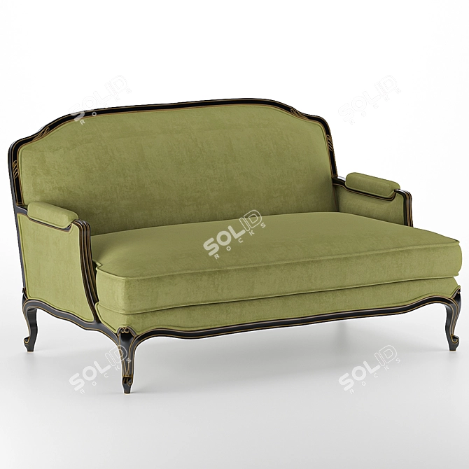 Elegant Classic Sofa 3D model image 1