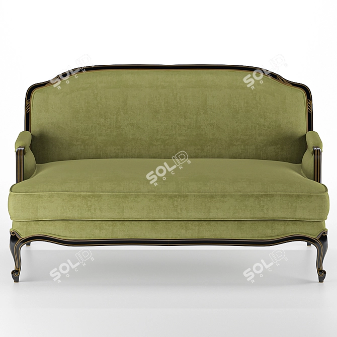 Elegant Classic Sofa 3D model image 2