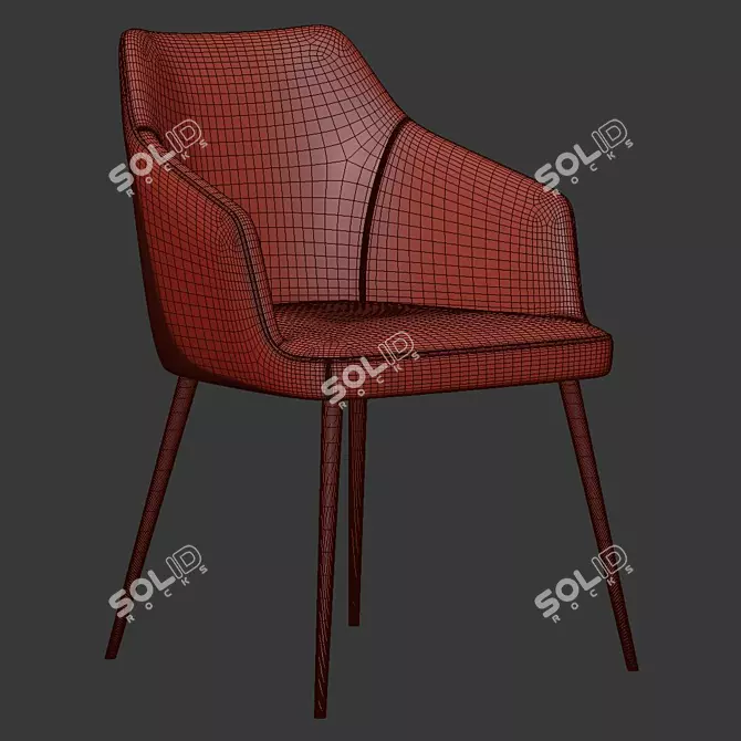 Contemporary Charlie Dining Chair 3D model image 5