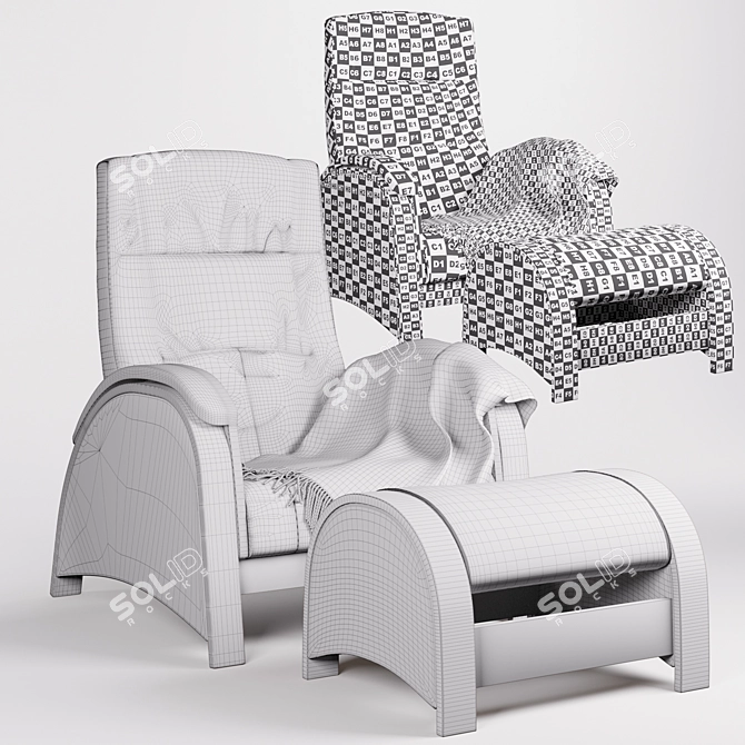 Balance-2 Glider Chair: Comfortable and Stylish 3D model image 3