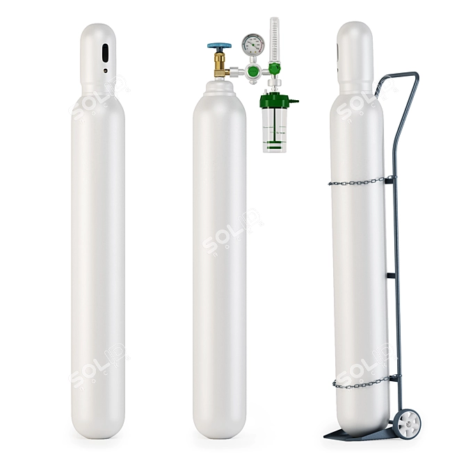 Portable Oxygen Capsule: Essential Hospital Equipment 3D model image 1
