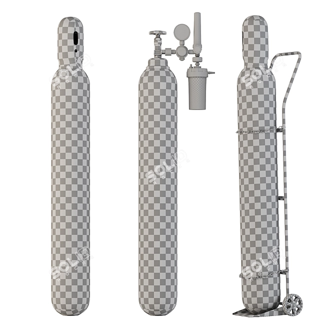 Portable Oxygen Capsule: Essential Hospital Equipment 3D model image 3