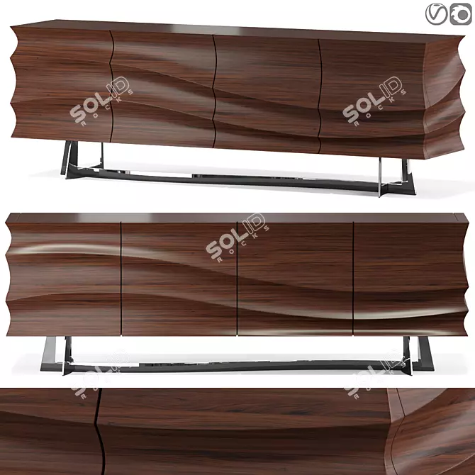 Infinity Ceviz Sideboard: Modern Elegance for your Space 3D model image 1