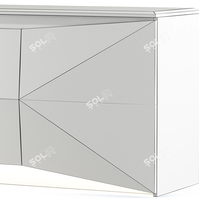 Luxury Diamond Sideboard 3D model image 3