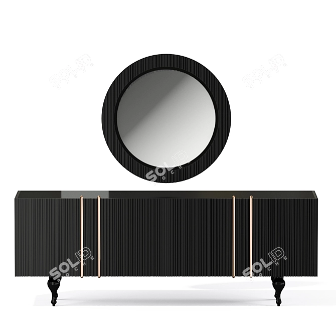 Elegant Mabel Sideboard: Modern, Spacious, Stylish 3D model image 2