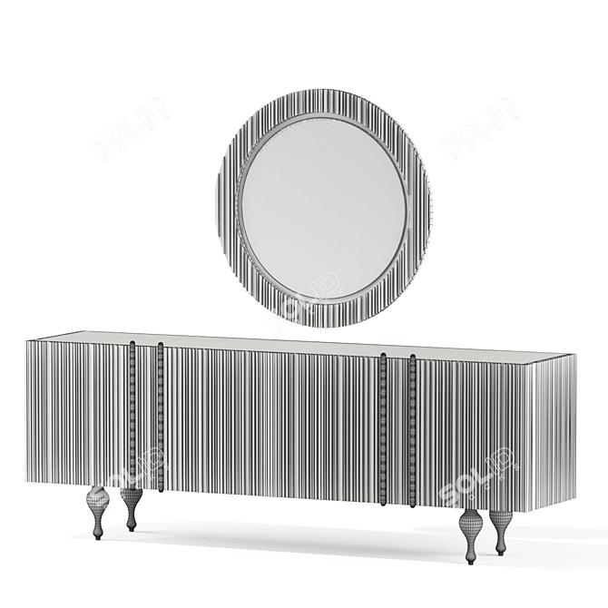 Elegant Mabel Sideboard: Modern, Spacious, Stylish 3D model image 6