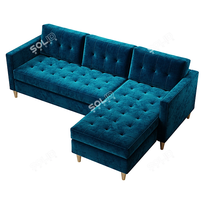 Sagunto Corner Sofa Bed 3D model image 2