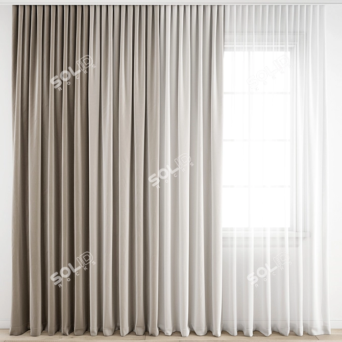 Polygonal Curtain Model 3D model image 1