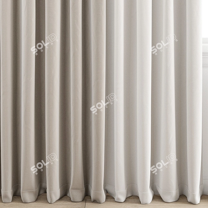 Polygonal Curtain Model 3D model image 4