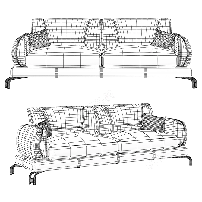 Elegant Elsa Sofa: Immerse in 3D Comfort 3D model image 3