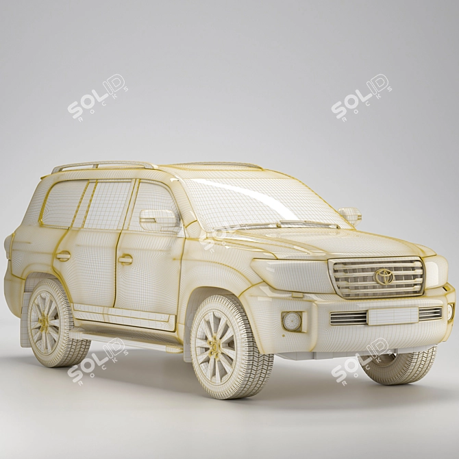 Luxury Land Cruiser 200: Powerful and Versatile SUV 3D model image 3