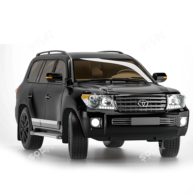 Luxury Land Cruiser 200: Powerful and Versatile SUV 3D model image 5