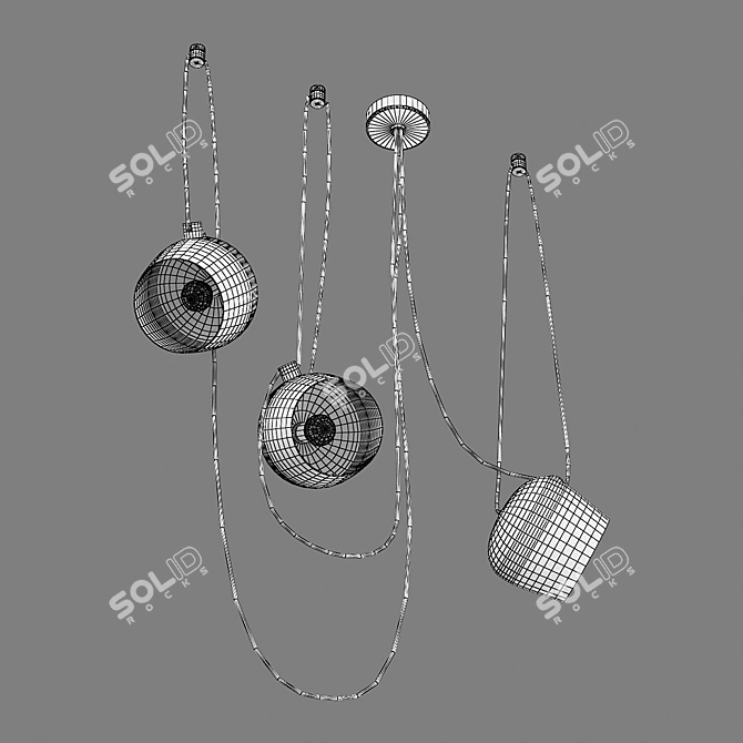 Modern Pendant Fixture - 727133 Omega Lightstar 3D model image 4