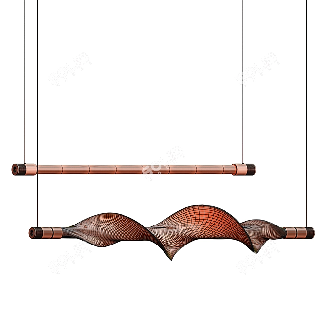 Modern Vapor Light Fixture - 100cm Length 3D model image 2