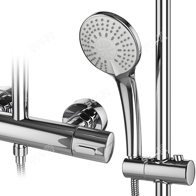 Ideal Standard Shower Set 126: Luxurious Bathroom Upgrade 3D model image 5