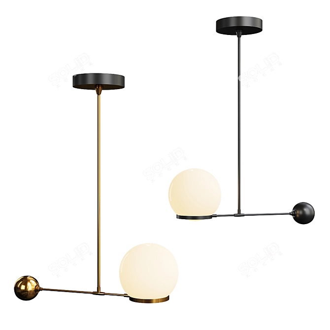 Elegant Balance Table Lamp 3D model image 1