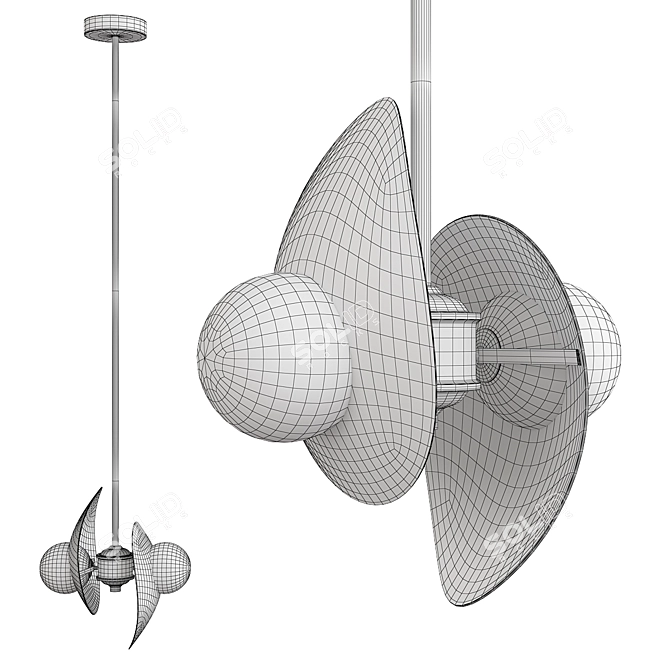 Sleek Modern Design: Siriann Pendant Lamp 3D model image 2