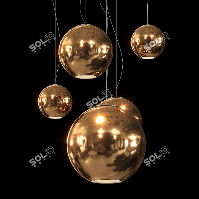 Elegant Pendant Lamp: Fontana Arte Globo 3D model image 1