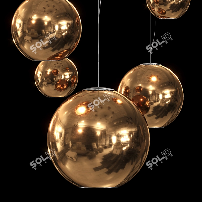 Elegant Pendant Lamp: Fontana Arte Globo 3D model image 2