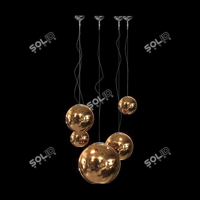 Elegant Pendant Lamp: Fontana Arte Globo 3D model image 3