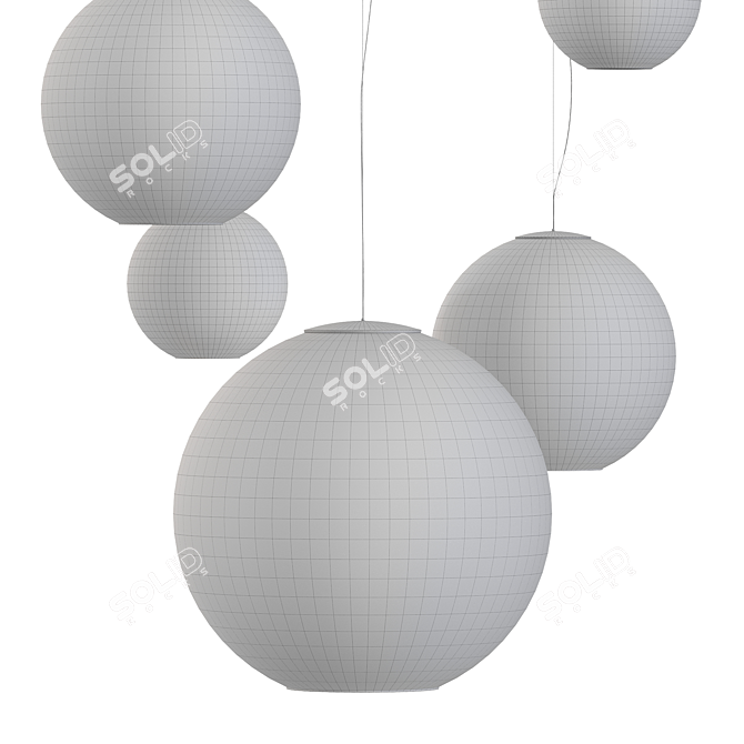 Elegant Pendant Lamp: Fontana Arte Globo 3D model image 4