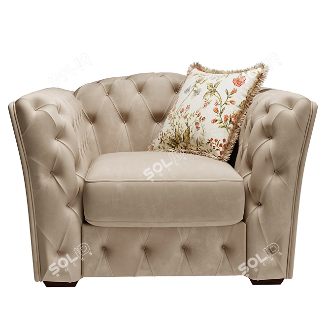 Cozy Comfort: Simpatico Armchair 3D model image 2