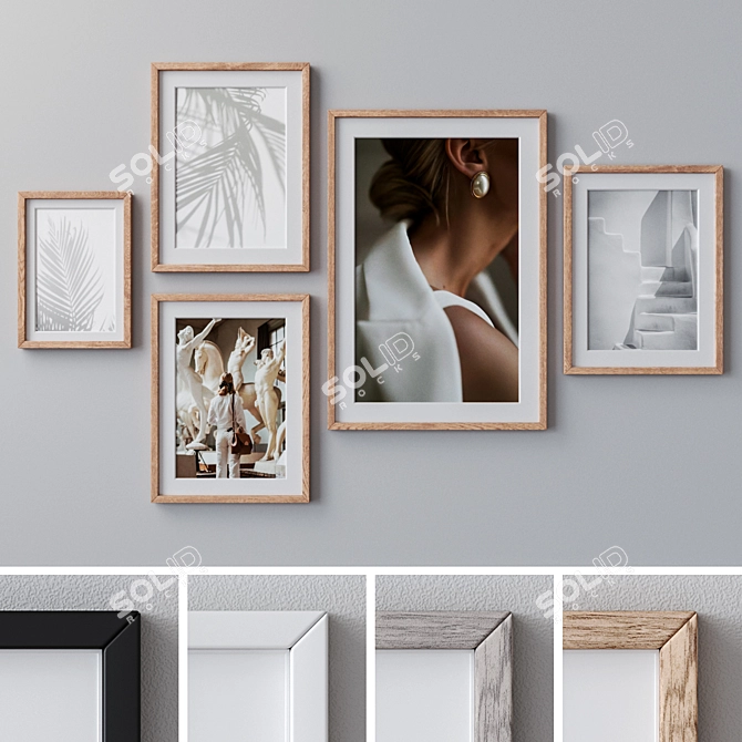 Versatile Photo Frames Set 3D model image 1