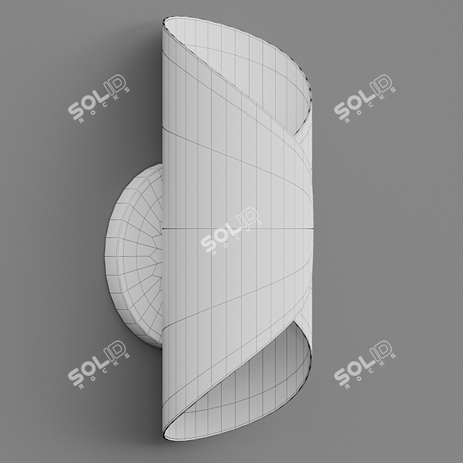 Curl Perforated Wall Sconce 3D model image 3