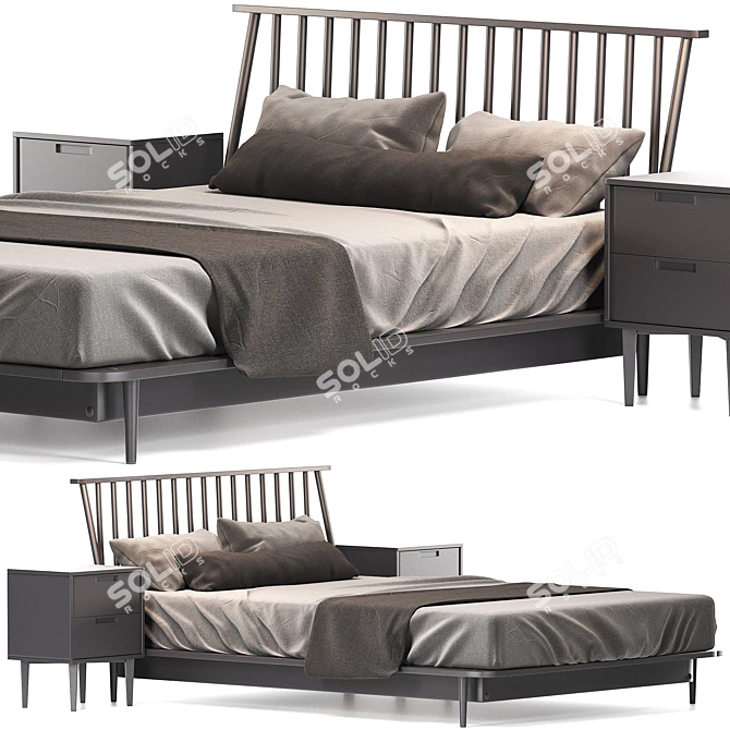 Modern Bed Living | Wayfair Home 3D model image 5