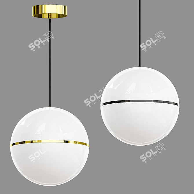 Modern Hanea Pendant LED Nightshade 3D model image 2