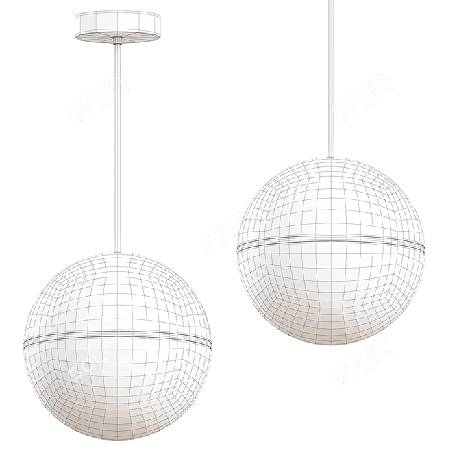 Modern Hanea Pendant LED Nightshade 3D model image 4