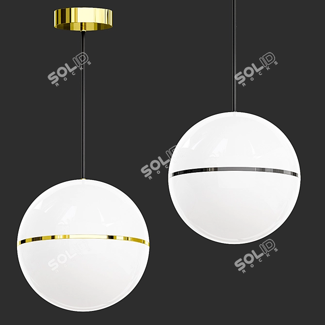 Modern Hanea Pendant LED Nightshade 3D model image 6