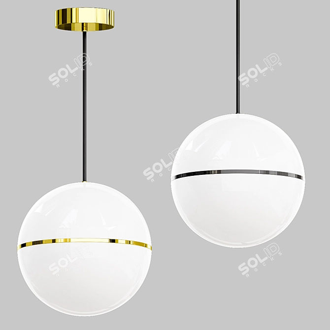 Modern Hanea Pendant LED Nightshade 3D model image 7