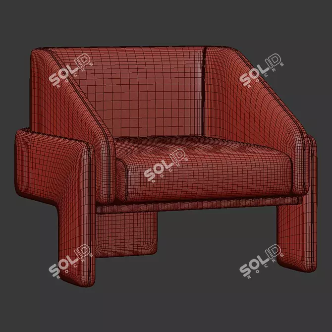 Modern LUNITE Chair by DOOQ 3D model image 5