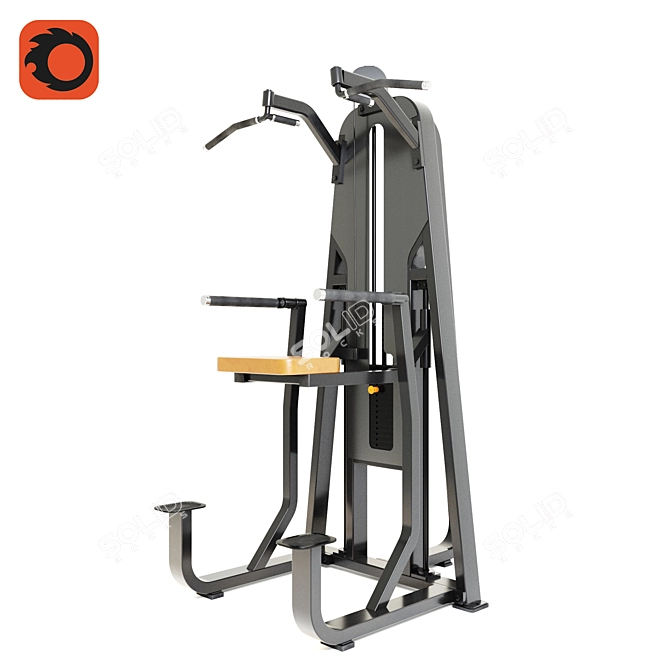 Versatile Dip/Chin Assist Gym Equipment 3D model image 1