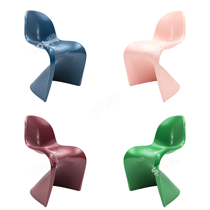 Elegant and Versatile Panton Chair 3D model image 3