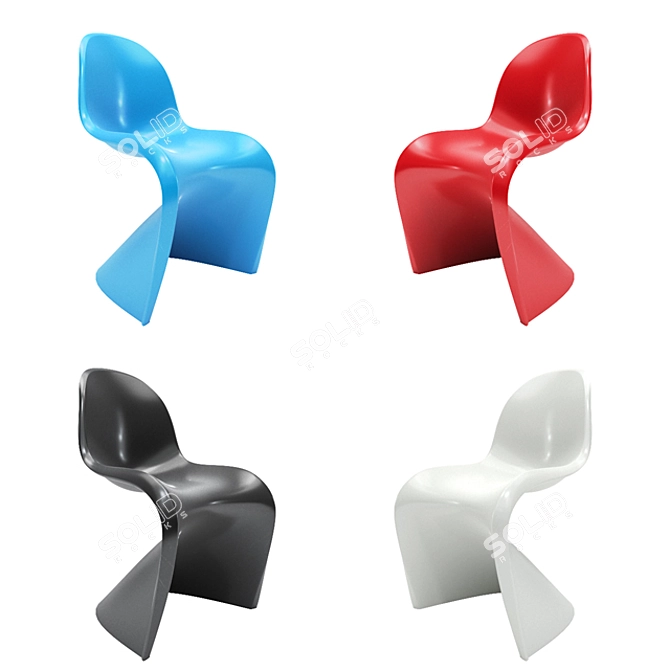 Elegant and Versatile Panton Chair 3D model image 4