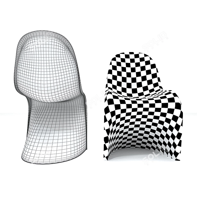 Elegant and Versatile Panton Chair 3D model image 5