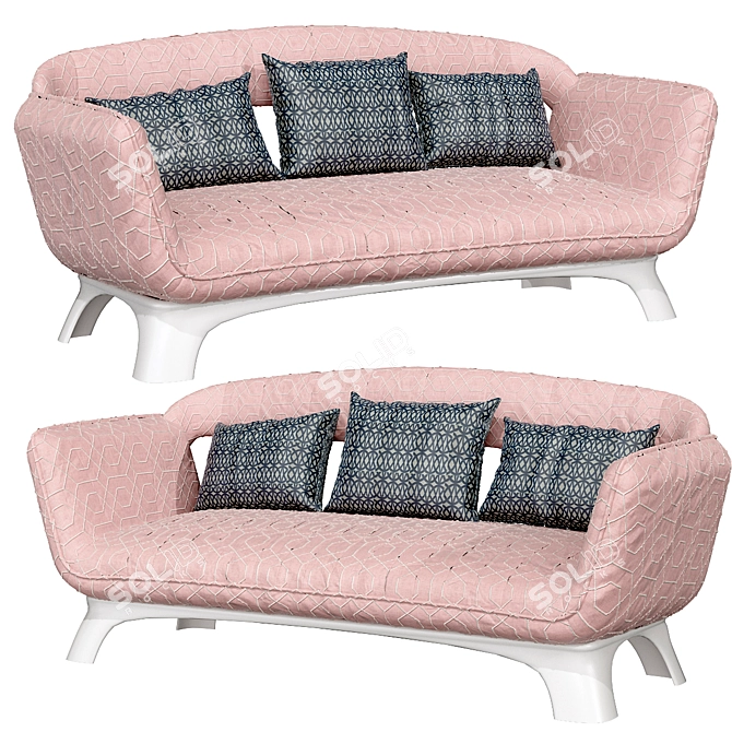 Stylish peti_sofa: Comfort meets elegance 3D model image 1