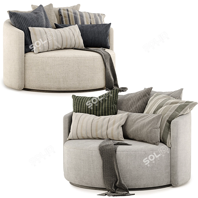 Naustro Italia Cozy Bed Armchair 3D model image 3