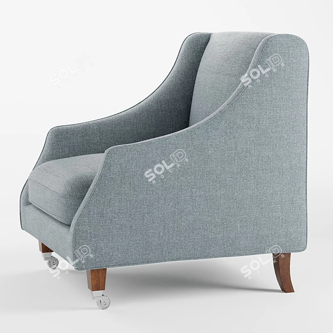 Classic Addison Armchair: Timeless Elegance & Supreme Comfort 3D model image 3