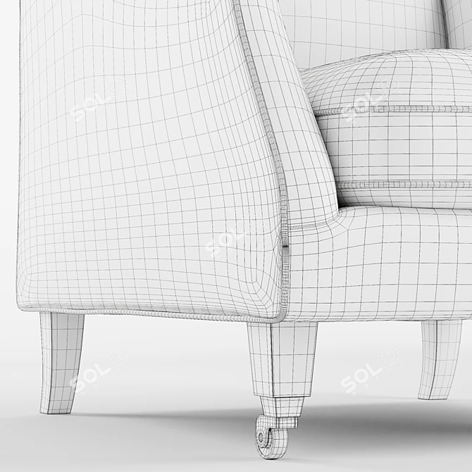 Classic Addison Armchair: Timeless Elegance & Supreme Comfort 3D model image 6