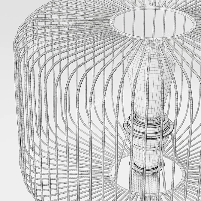 Aria Geometric Lantern Table Lamp 3D model image 6